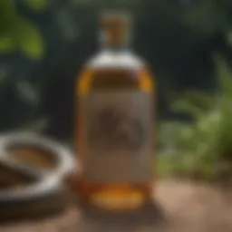Organic snake repellent bottle