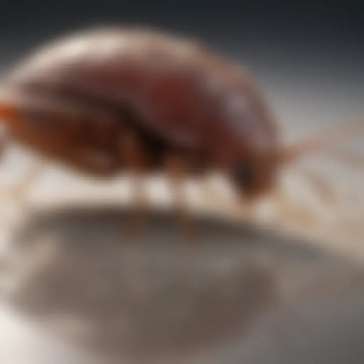 A technician conducting a bed bug treatment