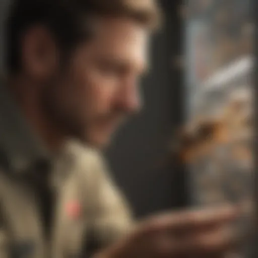 Orkin Man inspecting pest infestation