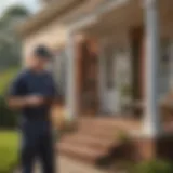Orkin Pest Control technician inspecting a residential property in Jackson, MS