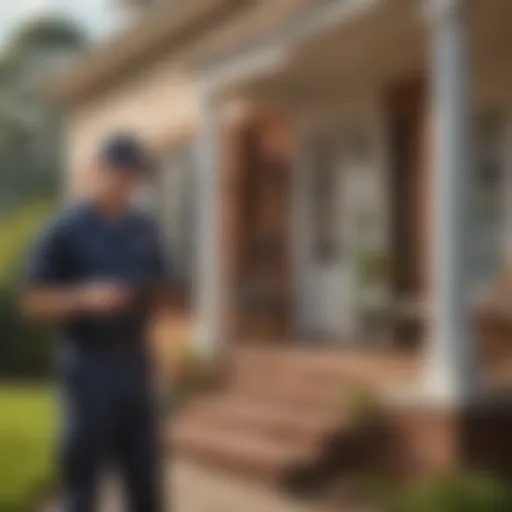 Orkin Pest Control technician inspecting a residential property in Jackson, MS