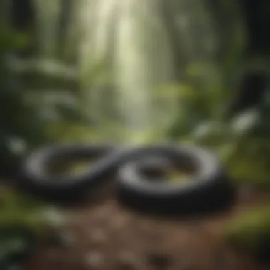 Orkin Snake Amidst Lush Environment Orkin Snake Slithering Through Lush Habitat