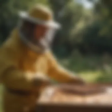 Outdoor Bee Killer - Beekeeper in Action