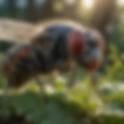 Natural fly repellent plant in outdoor garden