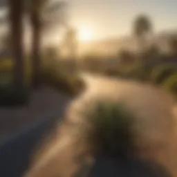 Palmdale cityscape with lush greenery