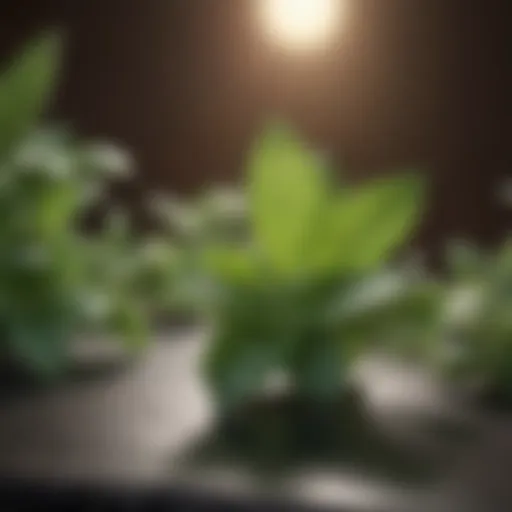 Botanical Analysis of Peppermint's Effects Aromatic herb in a scientific setting