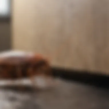 Person using non-toxic insecticide to combat german cockroach infestation