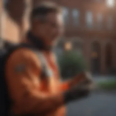 A pest control professional assessing a commercial property