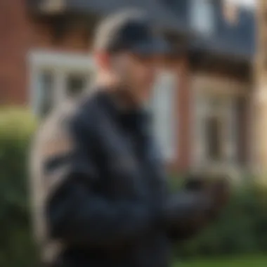 Professional Assessment for Effective Pest Management Professional pest control technician assessing a property