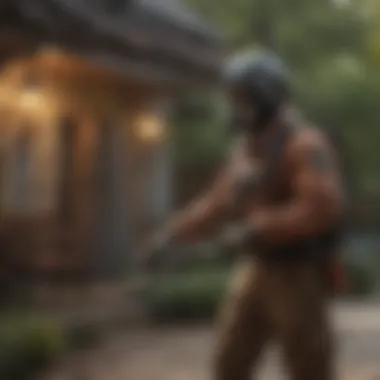 Professional pest control services in action