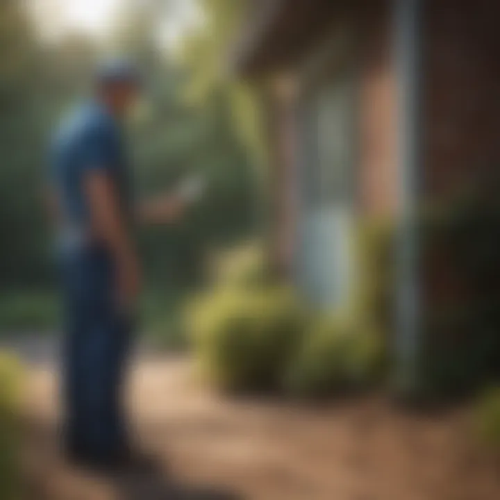 Professional Inspection for Effective Pest Control Professional pest control technician inspecting a property