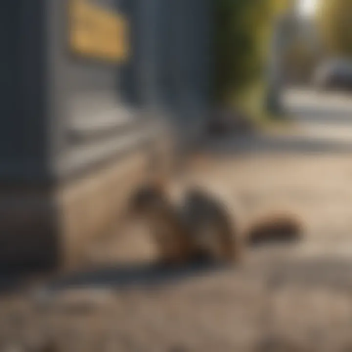 Pest control professional sealing off entry points to prevent squirrel intrusion