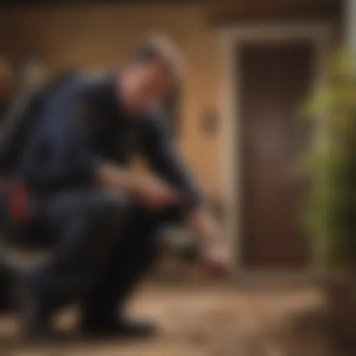 Pest Control Specialist inspecting property in Covington KY