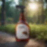 Spray bottle with organic pest control solution