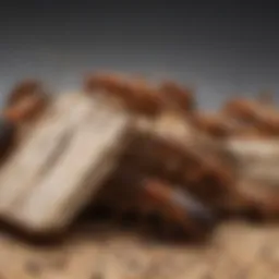 A close-up view of common pests in St. Cloud, Florida, including termites and cockroaches.