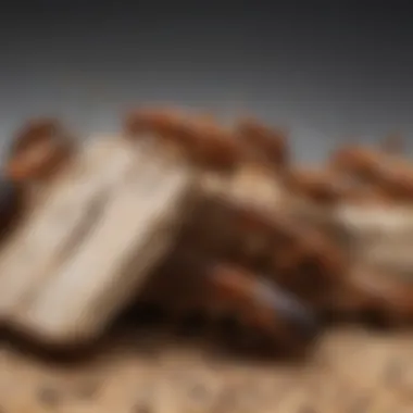 A close-up view of common pests in St. Cloud, Florida, including termites and cockroaches.