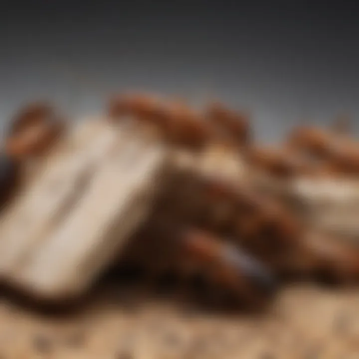 A close-up view of common pests in St. Cloud, Florida, including termites and cockroaches.