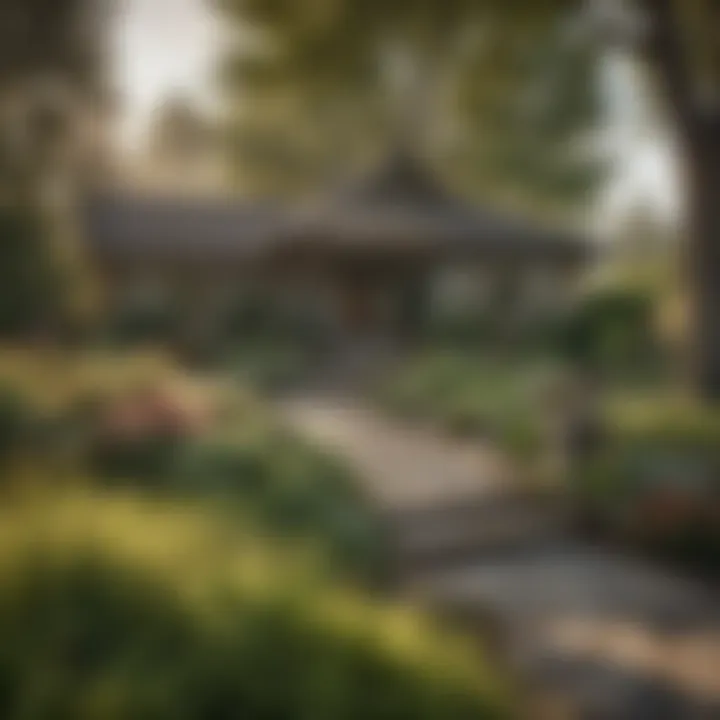 A serene Oak Harbor neighborhood showcasing natural landscaping, highlighting pest-friendly environments.