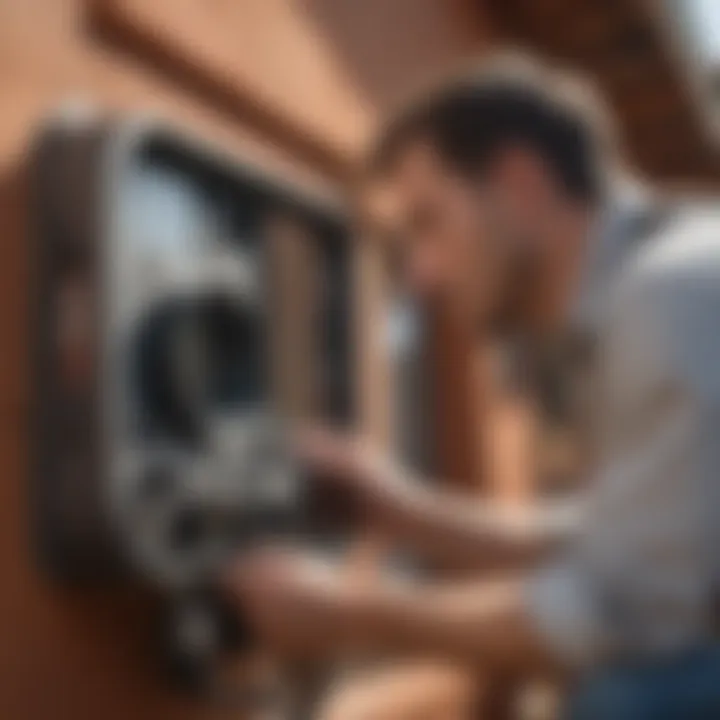 Pest Control Technician Inspecting Home Exterior