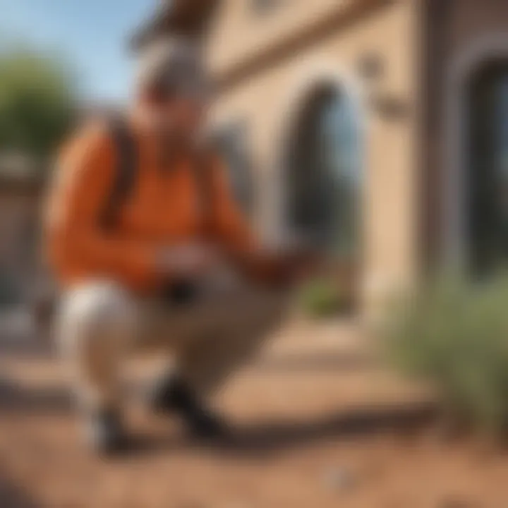 Pest Control Technician inspecting property in Glendale AZ