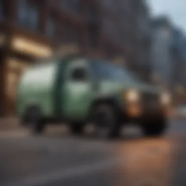 Urban Pest Control Vehicle Pest control truck in urban setting