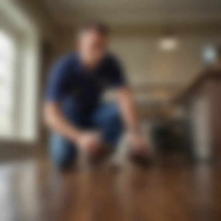 Technician inspecting for pests in a home in Lake Mary