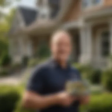 Satisfied Homeowner with Pest-Free Property Happy homeowner inspecting pest-free property after Pestex Boston service