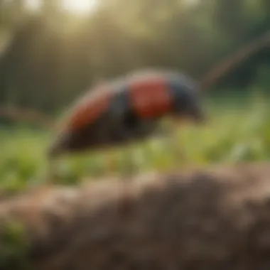 Efficacy of Pesticides on Earwig Populations Illustration demonstrating the efficacy of pesticides in controlling earwig populations