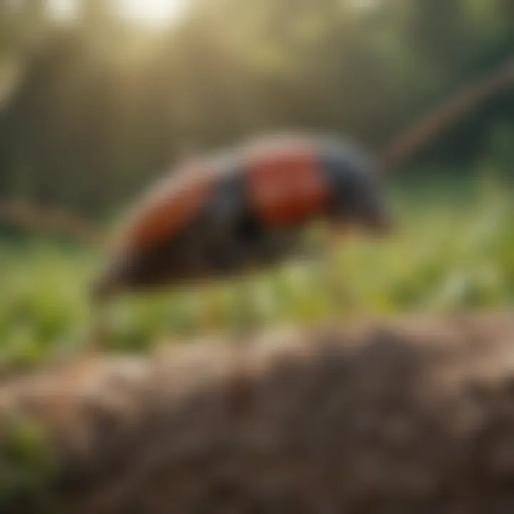 Efficacy of Pesticides on Earwig Populations Illustration demonstrating the efficacy of pesticides in controlling earwig populations