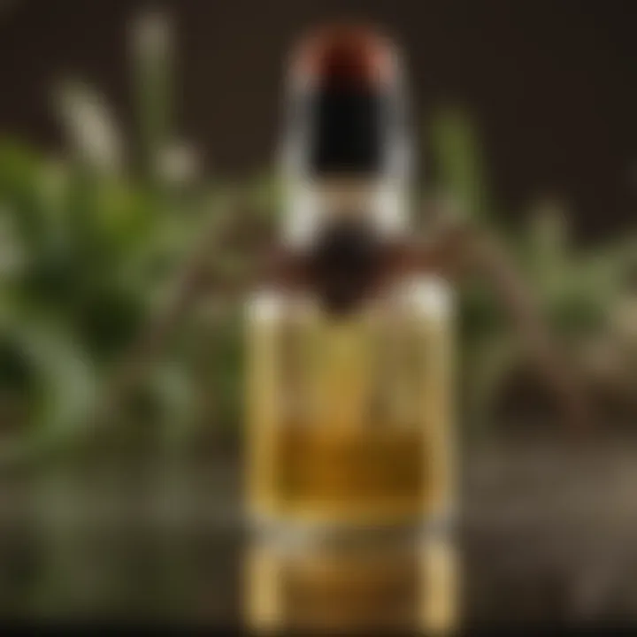 Organic essential oils bottle for natural spider control