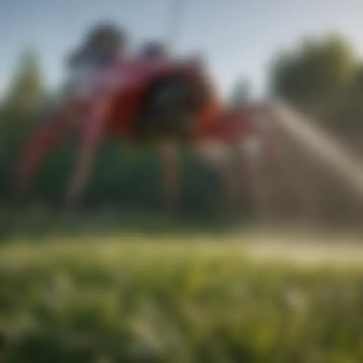 Sprayer for applying spider pesticide