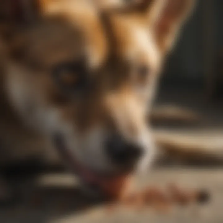 Consequences of Dog Ingesting Poisoned Rat Illustration of Poisoned Rat Consumption by Dog