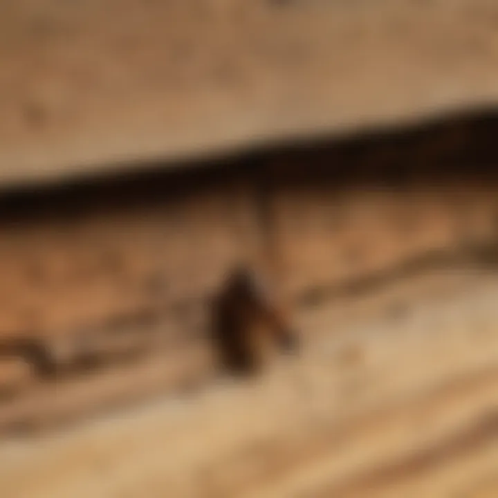 Termite Damage Analysis Close-up of termite damage on wooden surface