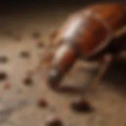 Roach consuming a bed bug