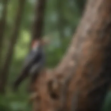 Predatory Serpent in Woodpecker Ecosystem