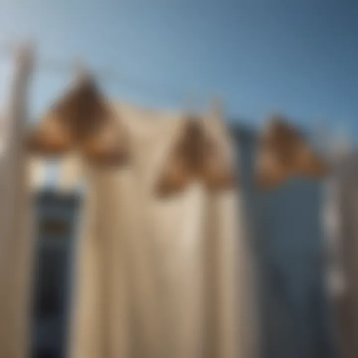 Freshly Laundered: Keeping Moths Away from Clothes Clothesline with freshly washed laundry