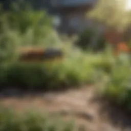 Aromatic herbs in a garden