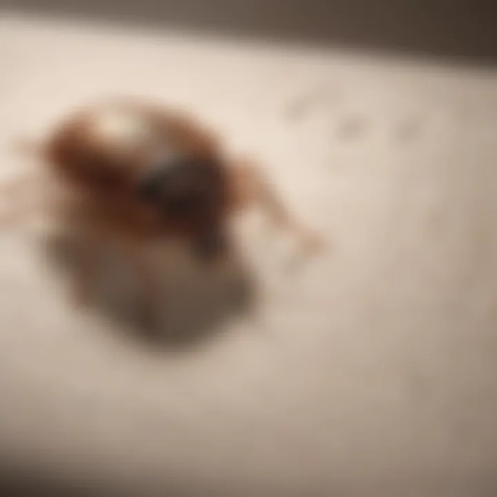 Illustration showcasing prevention methods for avoiding big bed bug bites