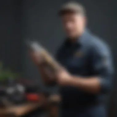 Skilled Exterminator with Tools Professional exterminator with equipment