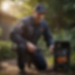 Professional Pest Control Technician at Work