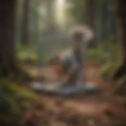 Professional pest control technician setting up squirrel trap