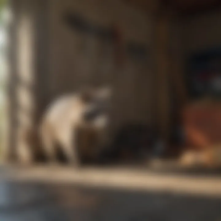 Raccoon Entry Point in Garage