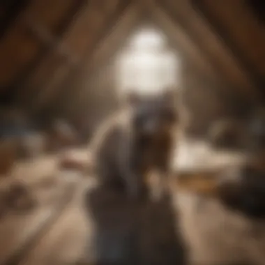Securing Attic Against Raccoons Illustration showing a raccoon-proof attic after the process