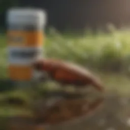 Roach bait application process illustration