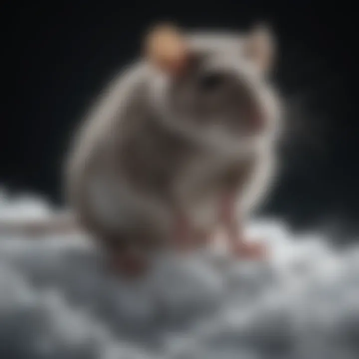 Rat burrow with dry ice treatment
