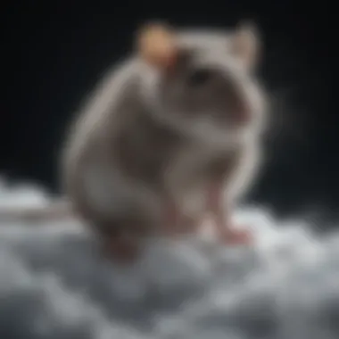 Dry Ice Penetrating Rat Burrows Rat burrow with dry ice treatment