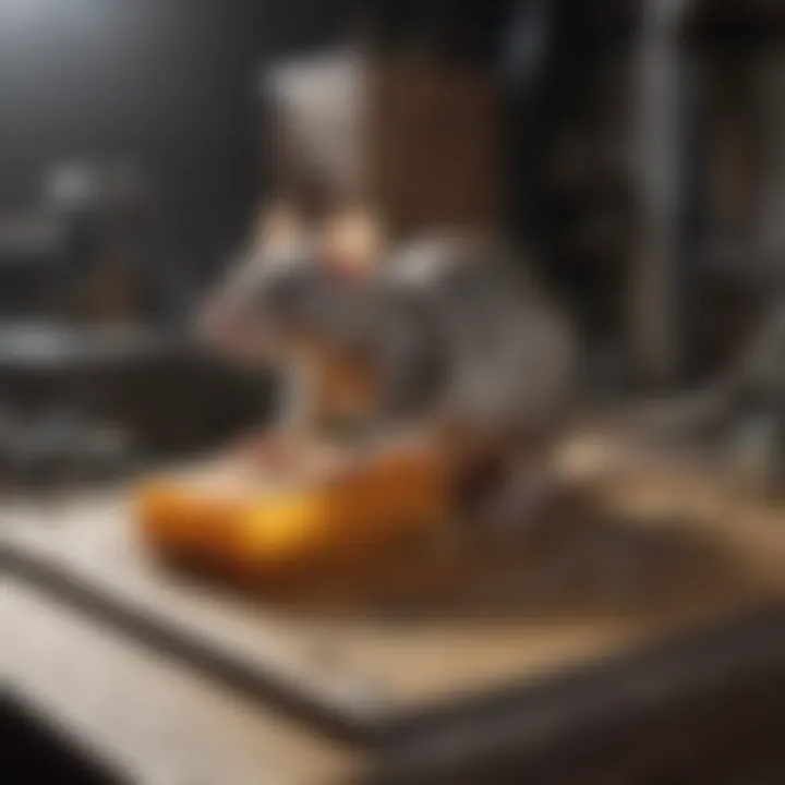 Mechanism of Rat Guard Glue Trap Illustration showing the mechanism of a rat guard glue trap in action