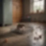 Rodent bait trap in a clean environment