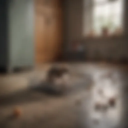 Rodent bait trap in a clean environment