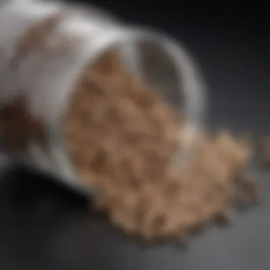 Highly Effective Rat Poison Pellets Close-up of rat poison pellets in a secure container